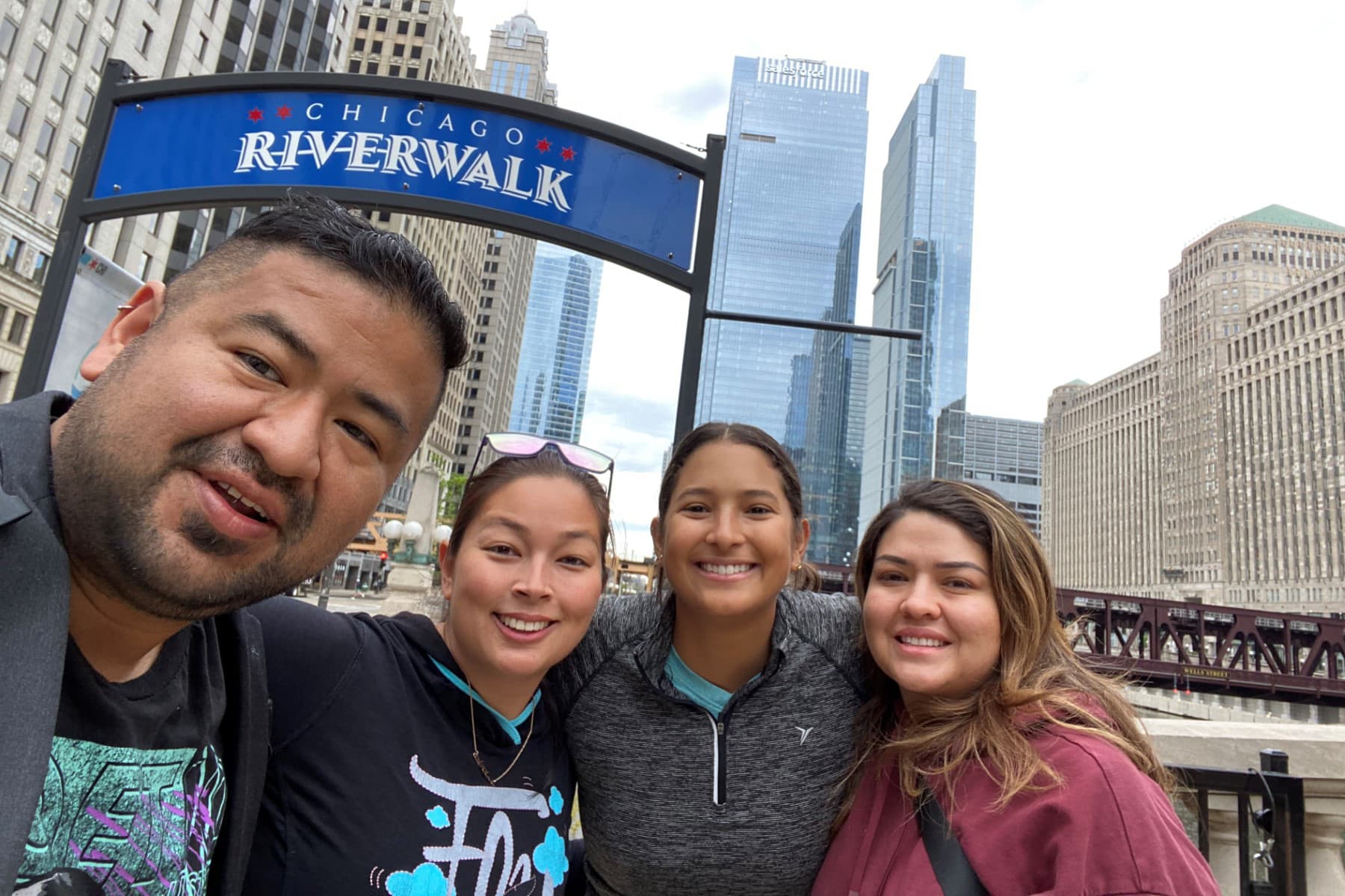 walking mentoring meeting while in Chicago for AERA