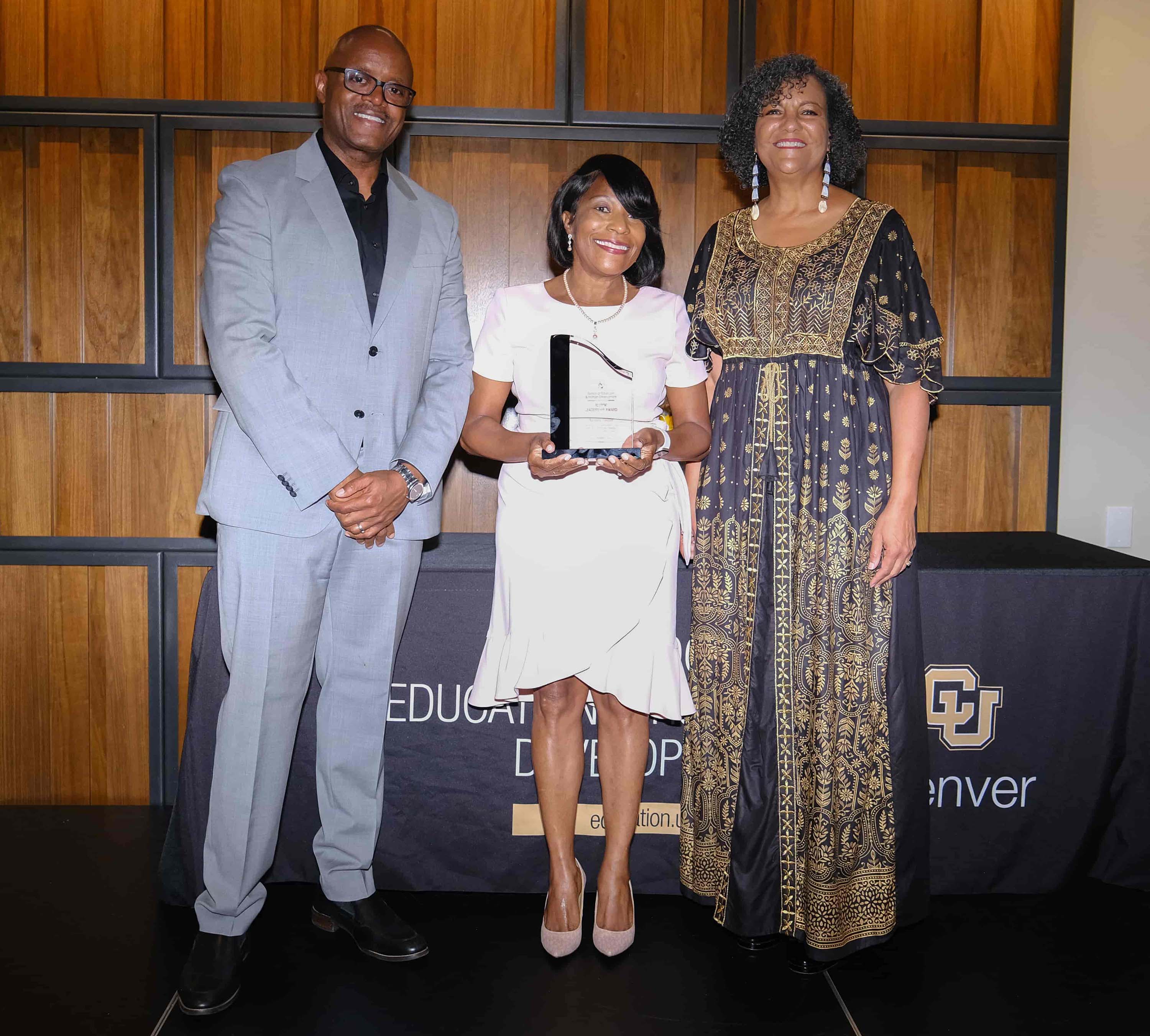 Dr. Cooper accepting her award