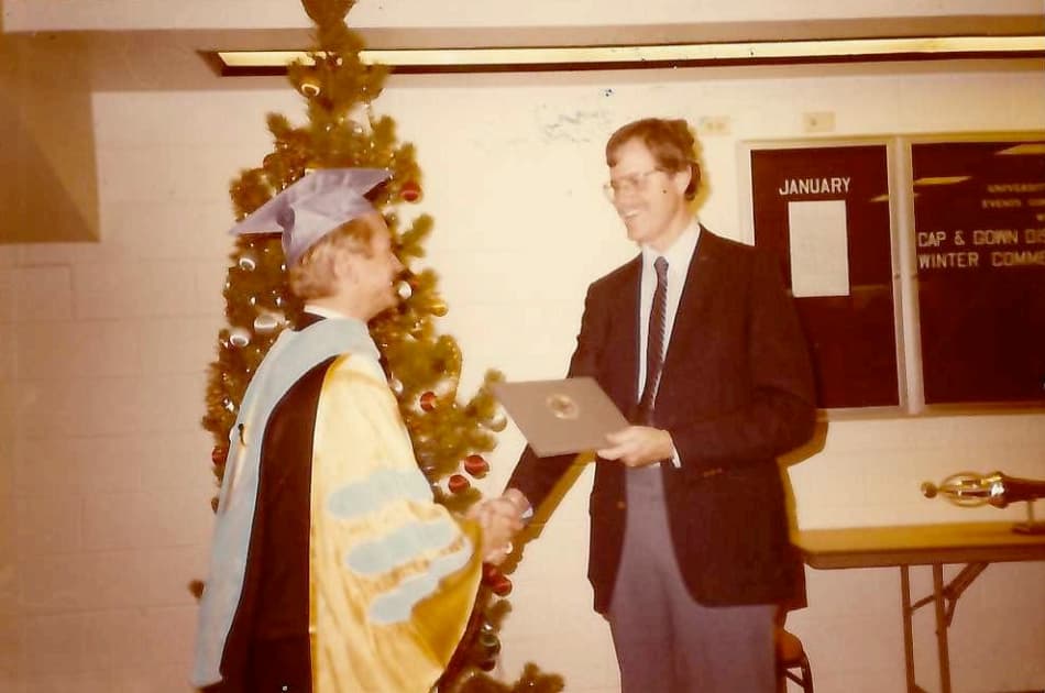 Dr. Larsen with his dissertation chair Dr. Michael Martin