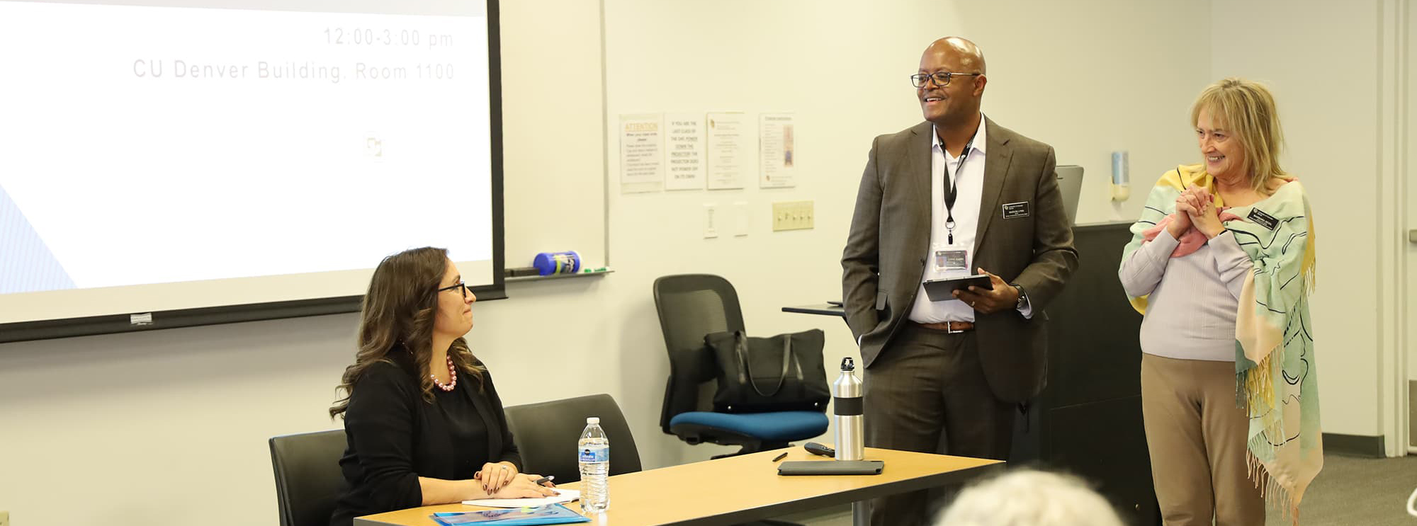 Dr. Susana Córdova, Dean Marvin Lynn and Barbara Seidl