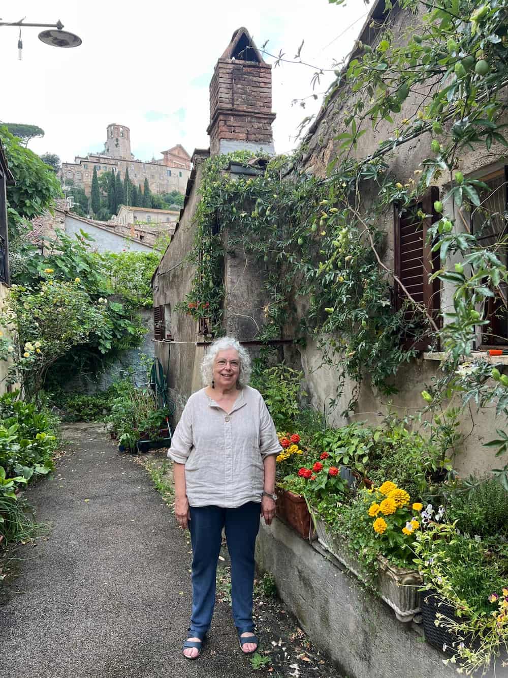 Laura Marasco on her street in Italy