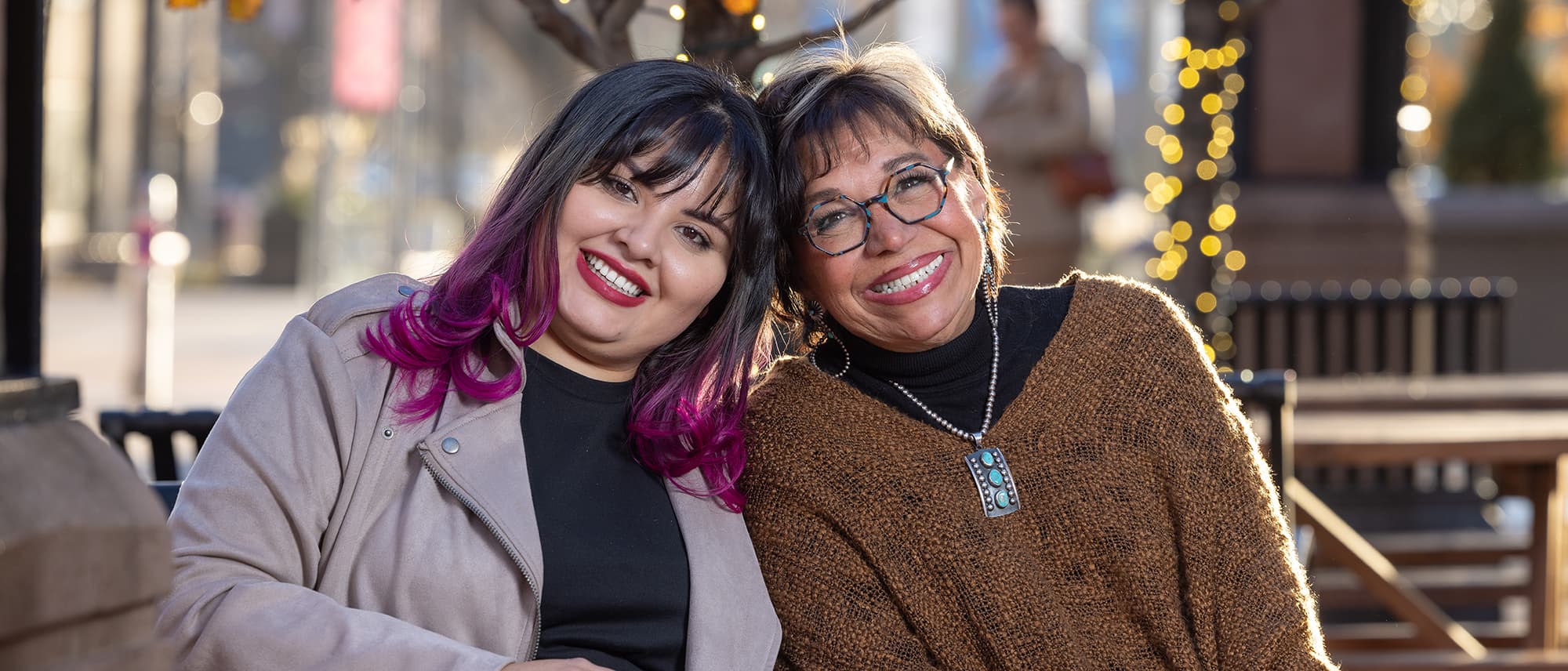 Bianco and Garcia-Moreno in Larimer Square.