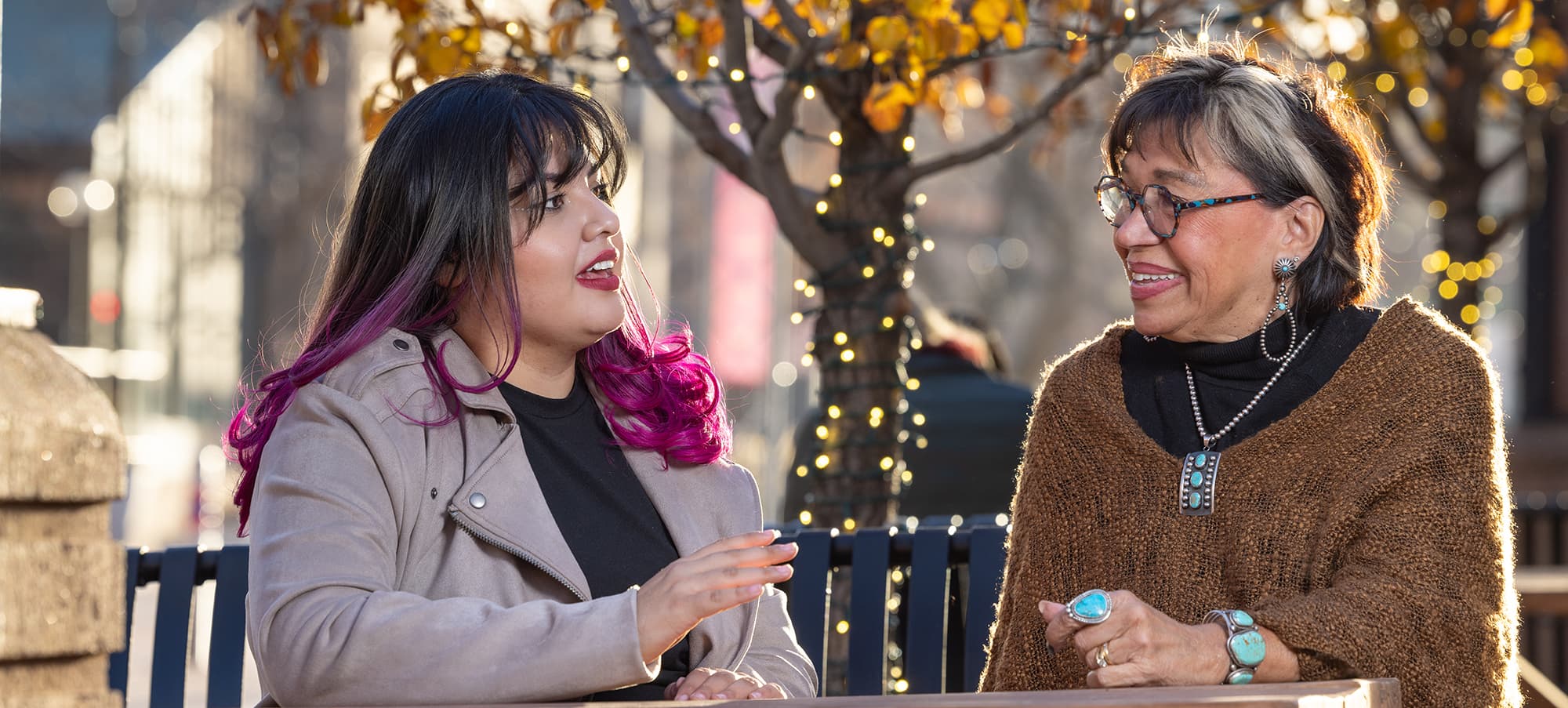 Bianco and Garcia-Moreno in Larimer Square.